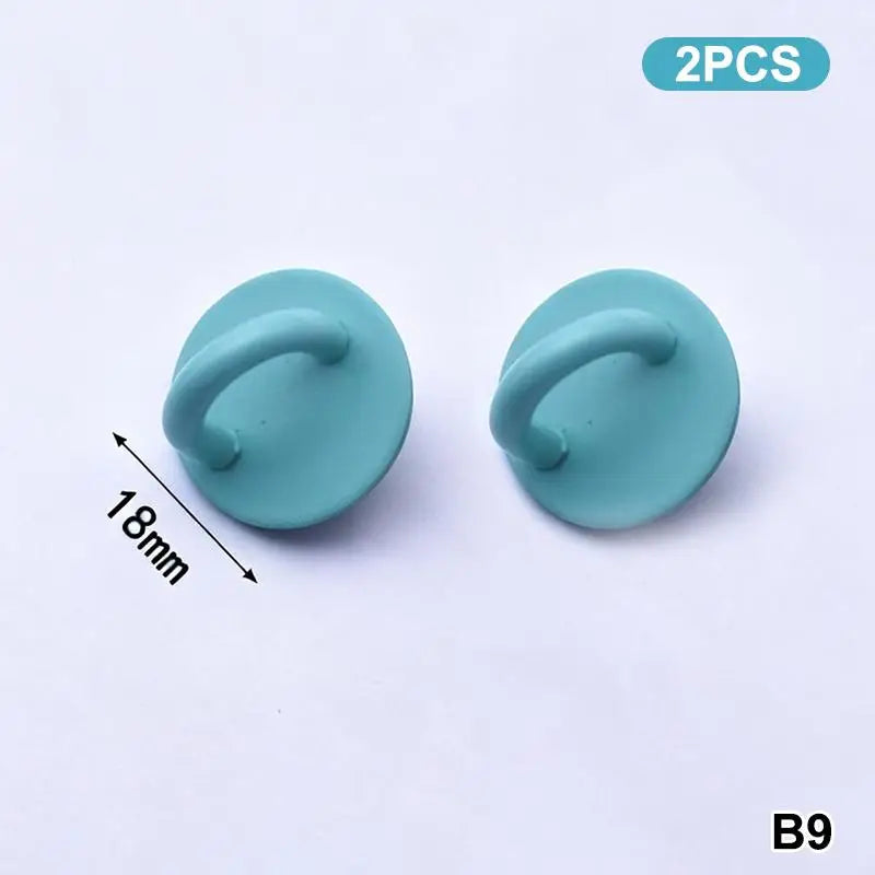 2pcs Adhesive Metal Phone Charm Holder & Keychain Hook