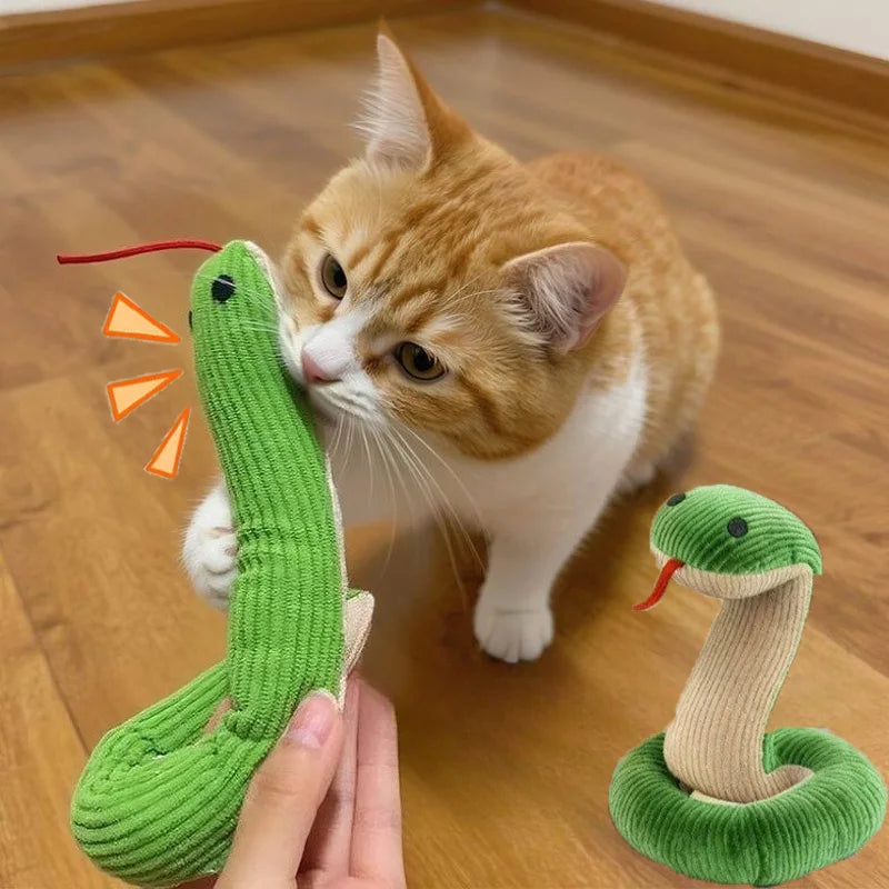 Plush Snake Cat Toy – Interactive Bite-Resistant Kitten Chew Toy Cat Chew Toy Babs