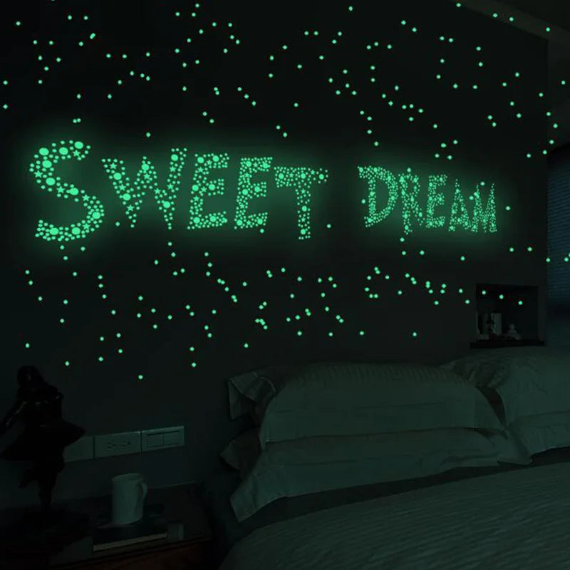 Glow in the Dark 3D Star & Dot Wall Stickers for Kids Room Wall Decal Stickers Babs