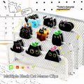 9-Piece Cute Black Cat Acrylic Paper Clips | Kawaii Stationery Acrylic Paper Clips Babs Default Title