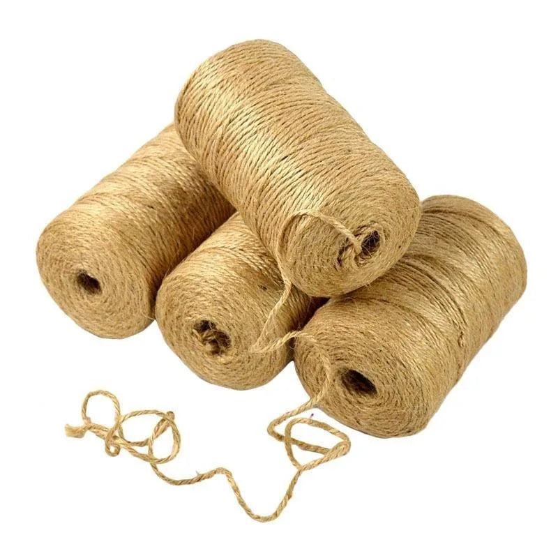 Natural Jute Twine 100M – 2mm Sisal Rope for Crafts & Weddings Craft Twine Cord Babs