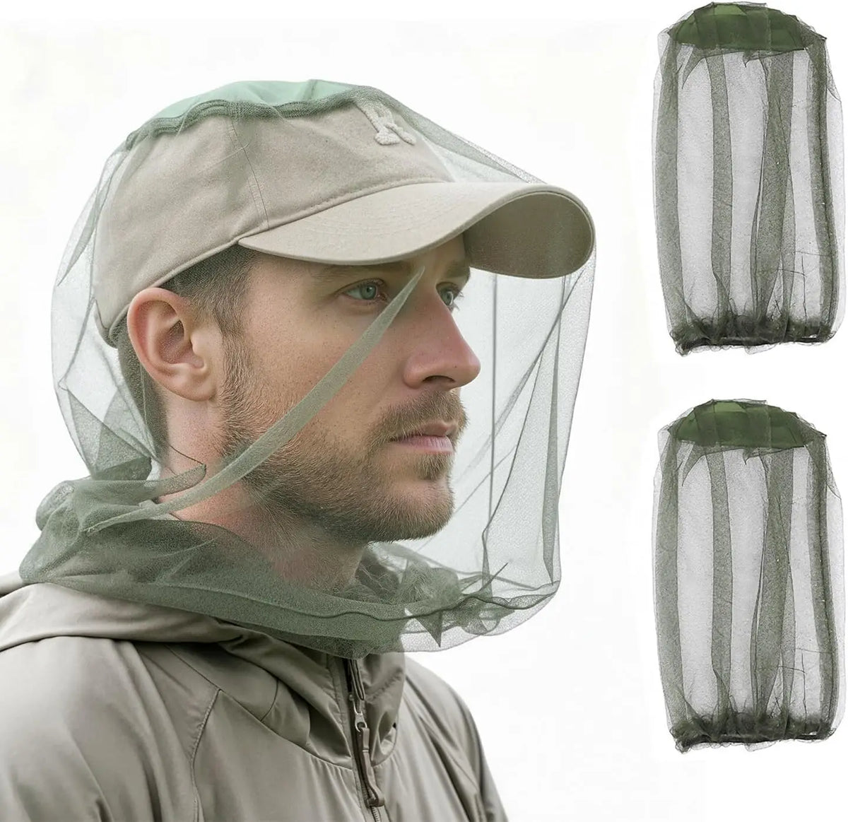 Breathable Mesh Mosquito Head Net Hat – Camping & Fishing Mosquito Head Net Babs
