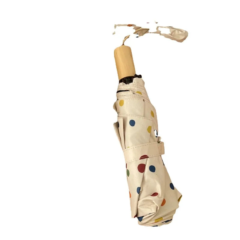 Polka Dot Foldable Umbrella UPF 50+ UV Protection Parasol Foldable UV Umbrella Babs