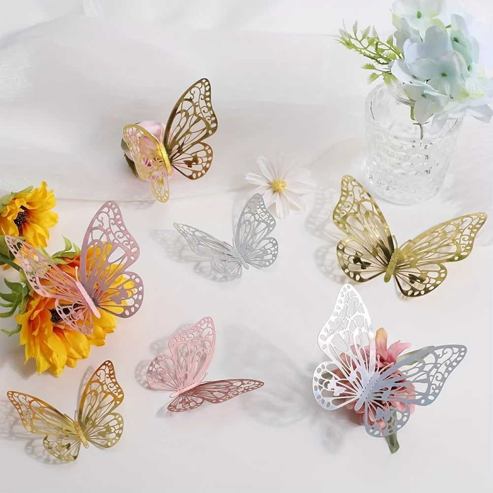 12pcs 3D Butterfly Wall Stickers – Home & Room Decor Wall Sticker Set Babs