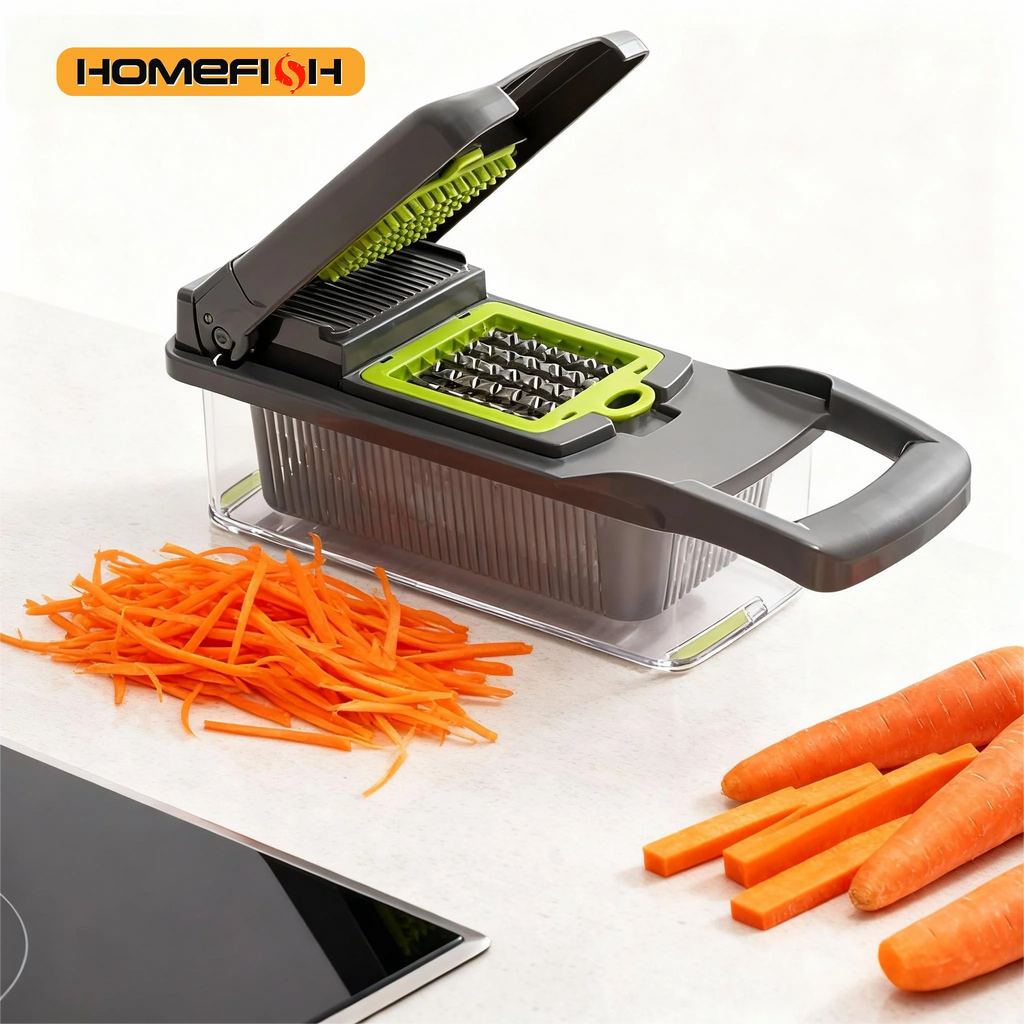 Multi-Function Vegetable Slicer & Shredder with Basket Vegetable Slicer Grater Babs Default Title