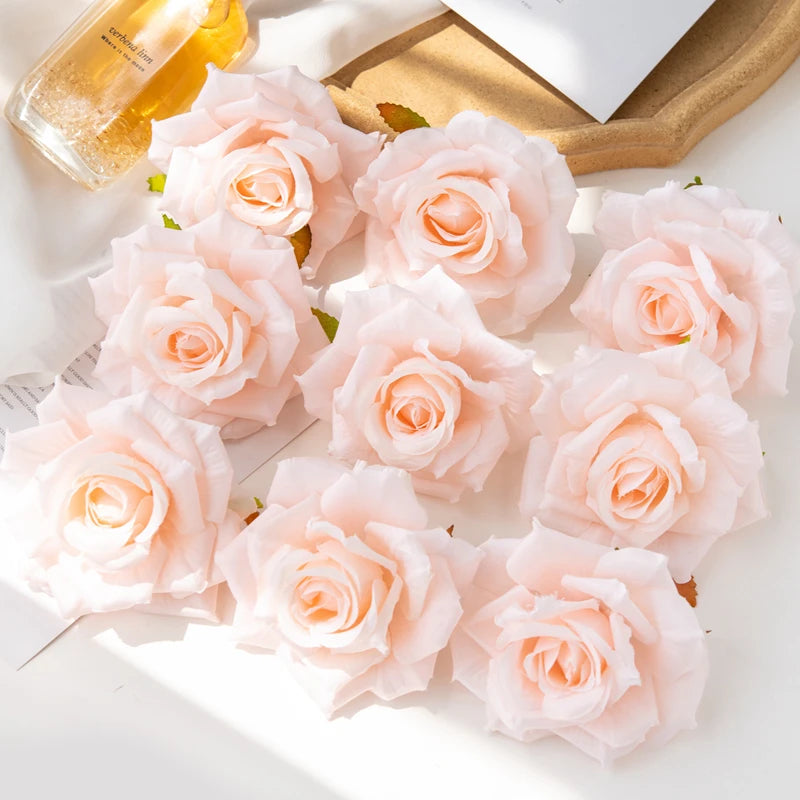 100pc Silk Artificial Rose Heads 10cm – Wedding & Home Decor Artificial Silk Flowers Babs