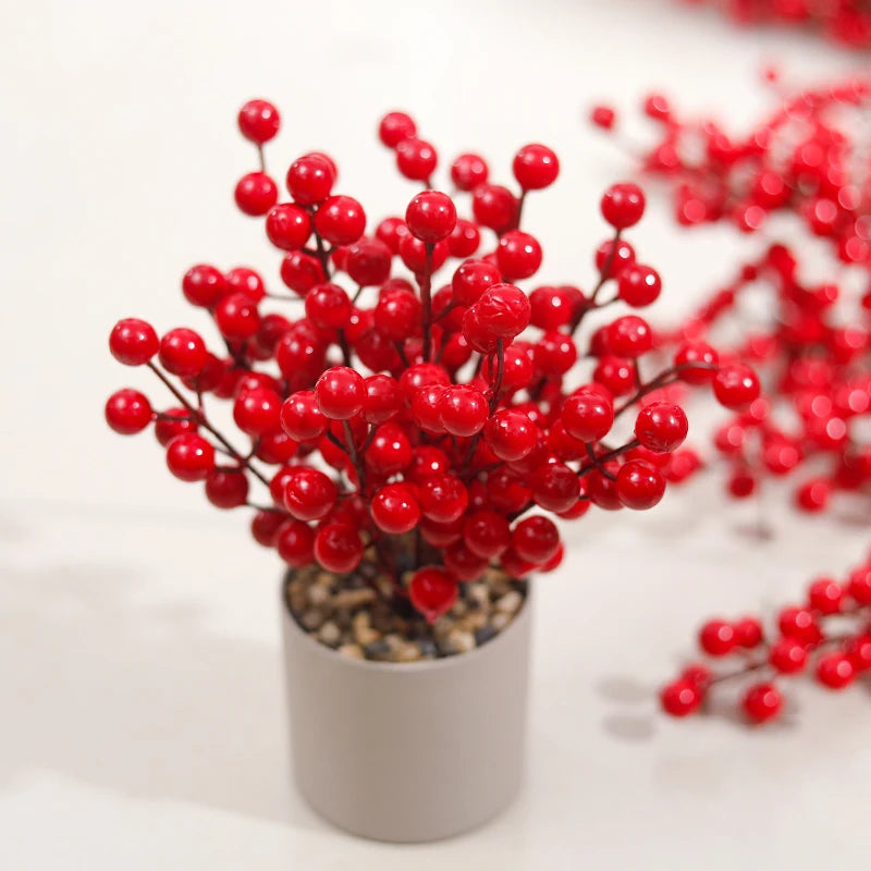 Artificial Red Berry Branches – Christmas & Wedding Decor Artificial Berry Branches Babs