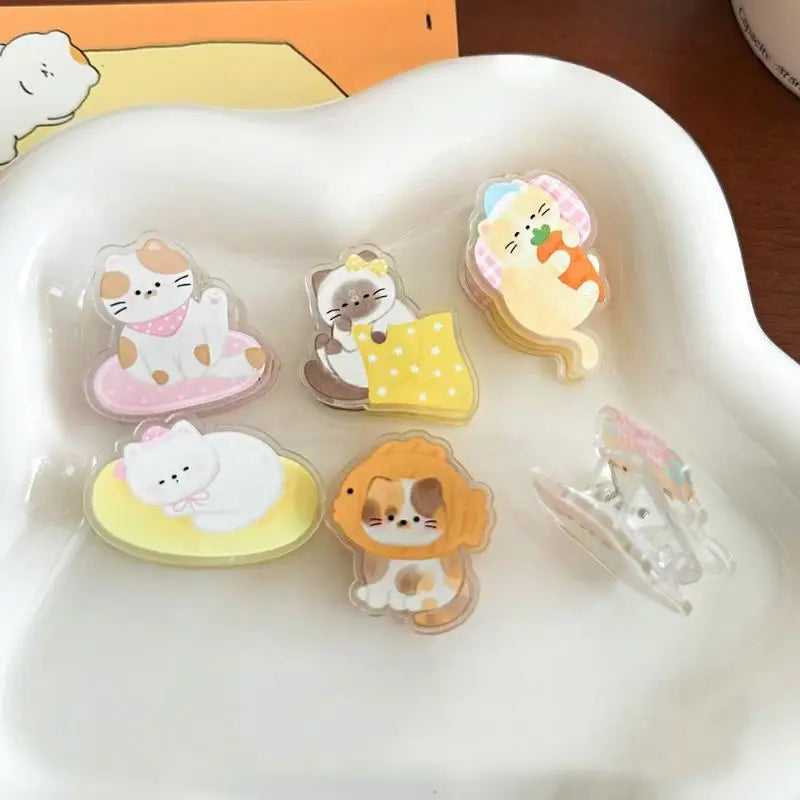 6-Pack Cartoon Dog & Cat Paper Clips | Cute Note Holders Novelty Paper Clips Babs