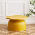 Nordic Round Coffee Table with Storage | Modern Living Room Round Coffee Table Babs Yellow-Large