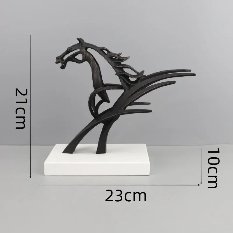 Modern Metal Horse Sculpture – Luxury Home & Office Décor Metal Sculpture Babs Small