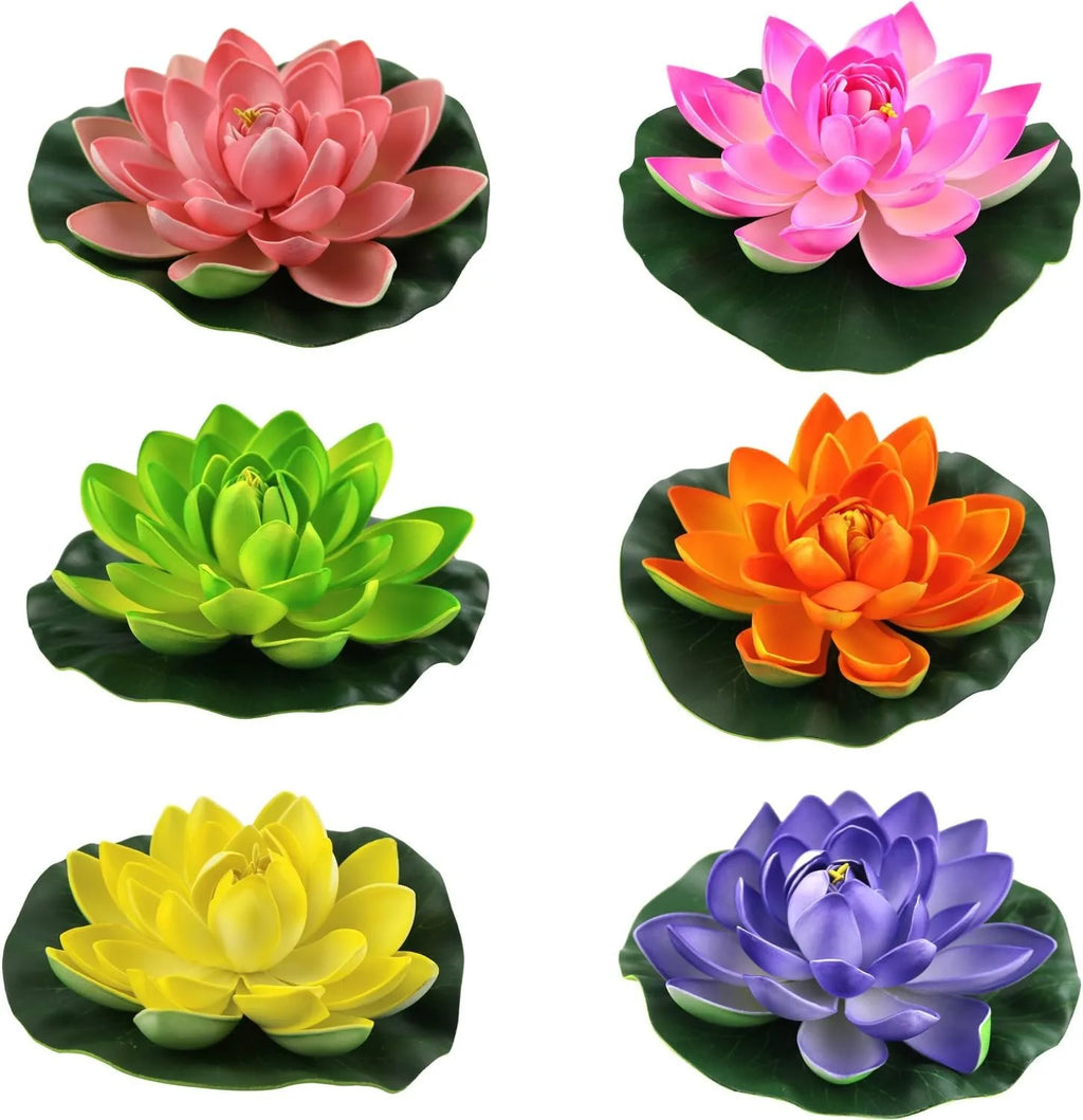 3/5Pcs Artificial Floating Foam Lotus Water Lily Pond Decor Artificial Floating Flowers Babs