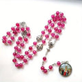 Vintage Virgin Mary Rosary Necklace – Catholic Cross Pendant Religious Rosary Necklace Babs 1pc