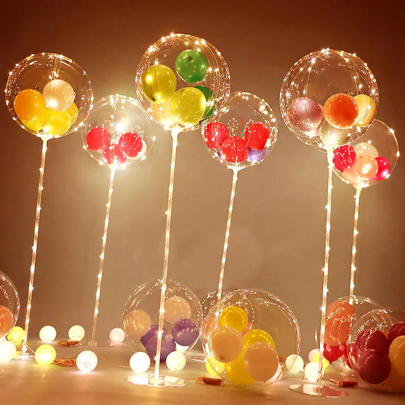 LED Bobo Balloon Column Stand Set – Wedding & Party Decor LED Balloon Decor Set Babs