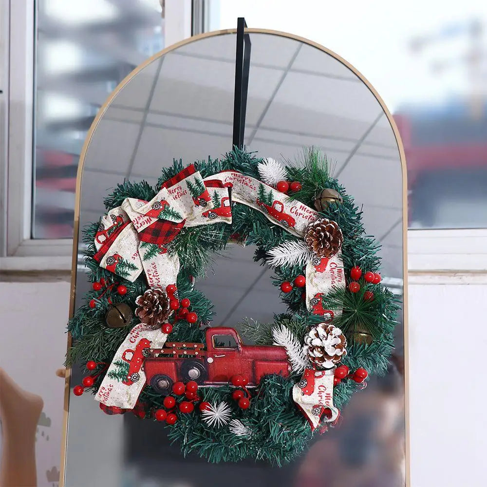 Front Door Wreath Hanger 12/15" Carbon Steel Metal Hook Black Wreath Door Hanger Babs