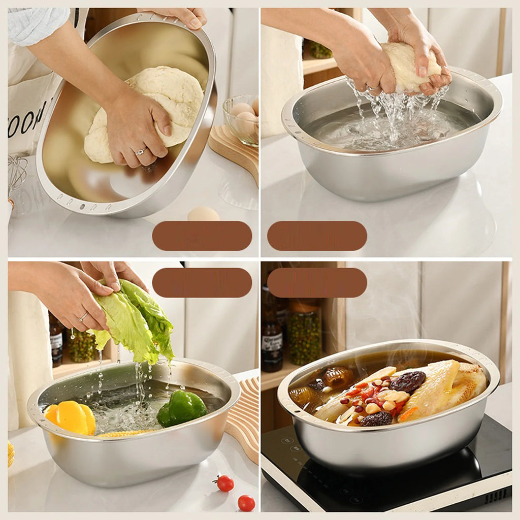 Stainless Steel Mixing Bowl – Heavy Duty, Dishwasher Safe Stainless Steel Mixing Bowl Babs