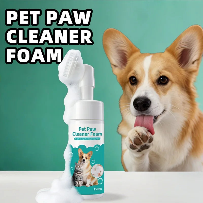 Pet Paw Cleaning Foam – No-Rinse Dog & Cat Foot Wash 150ml Pet Paw Cleanser Babs
