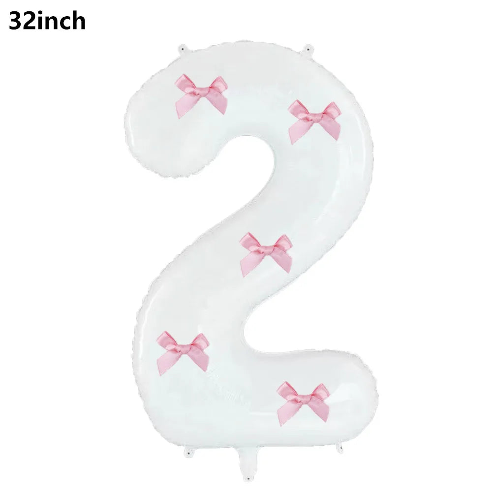 32" Black Bow Number Balloon Kit – Party & Wedding Décor