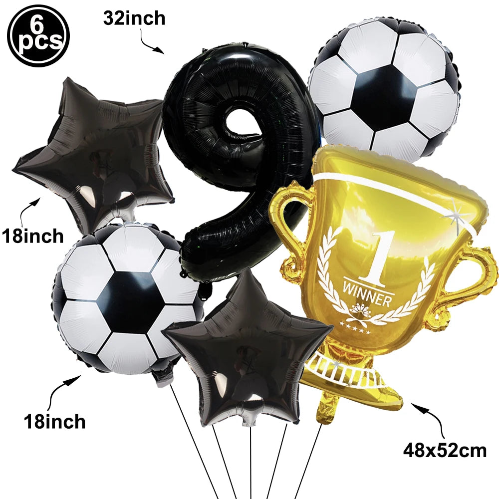 Soccer Party Balloon Kit – Football Birthday Decoration Set