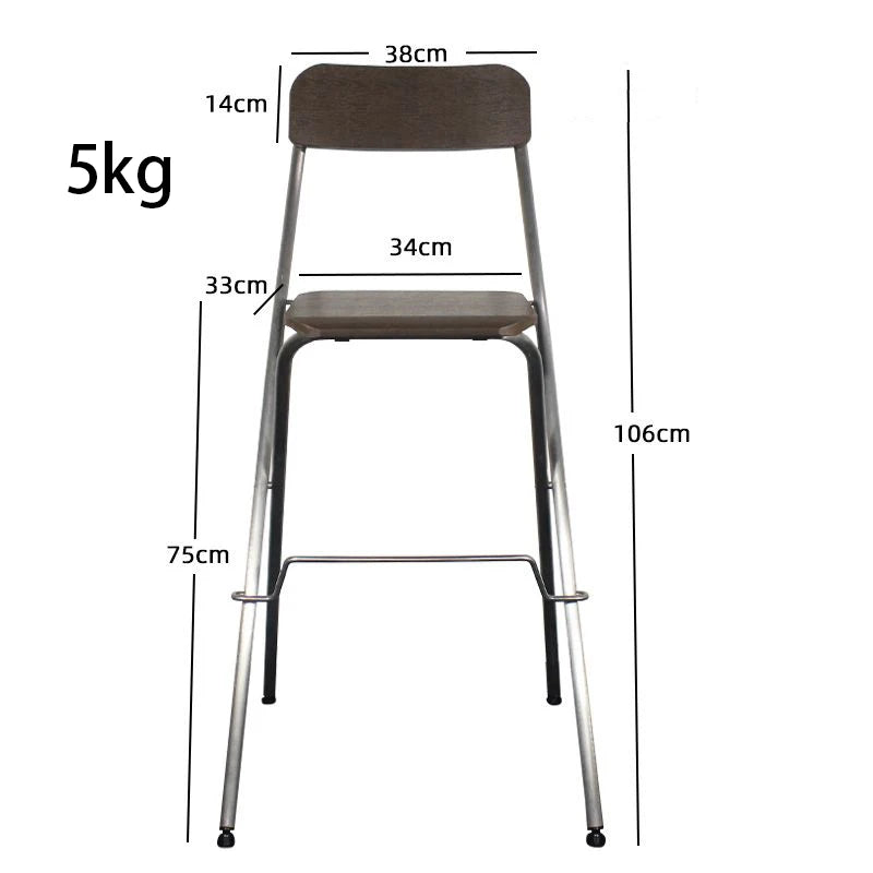 Portable Folding Stool – Modern Nordic Stainless Steel Folding Stool Babs 75cm