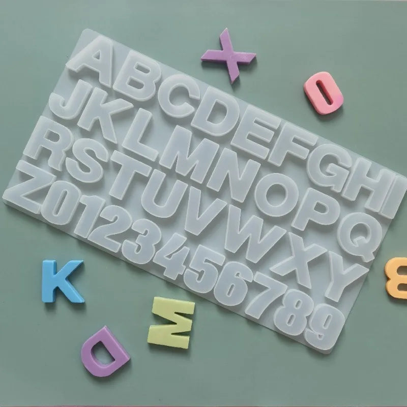 Alphabet & Number Silicone Resin Mold – DIY Jewelry Making Resin Craft Mold Babs