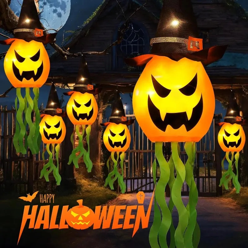 Halloween LED Ghost Hat Lantern – Glowing Pumpkin Hanging Lamp Halloween Hanging Lantern Babs