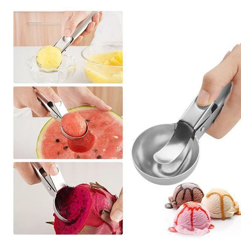 Stainless Steel Ice Cream Scoop & Fruit Ball Spoon – Dual-Purpose Ice Cream Scoop Babs
