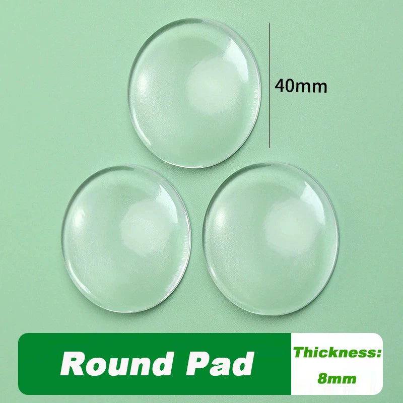 Clear Rubber Door Knob Wall Shield & Bumper Protector Door Stop Bumper Babs Round 5pcs