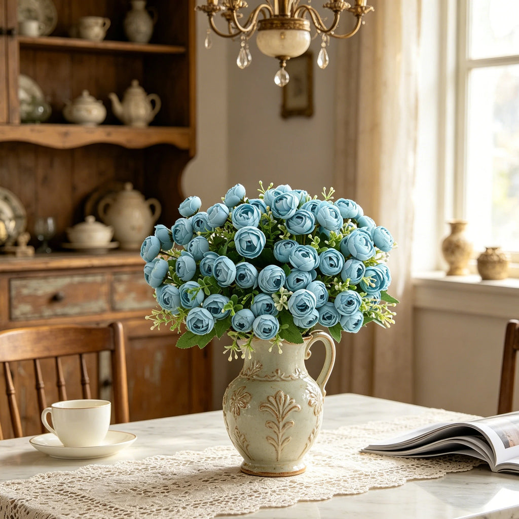 Artificial Silk Rose Bouquet | Wedding & Home Décor, 30cm Artificial Flower Bouquet Babs
