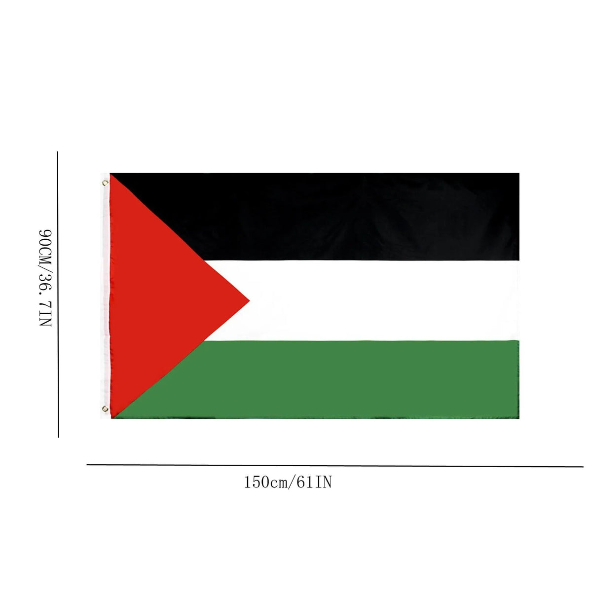 Palestine Flag 90x150cm | Polyester Palestinian Banner Decorative Flag Babs