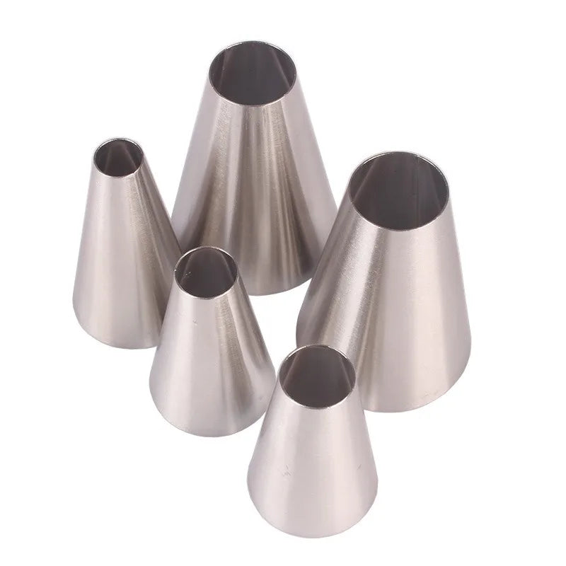 Large Round Piping Nozzle – Stainless Steel Cake Decorating Tip Pastry Piping Nozzle Babs