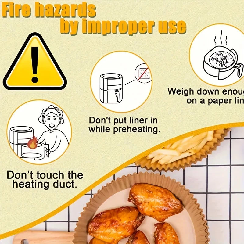Disposable Non-Stick Air Fryer Liners – Oil-Absorbing Paper Air Fryer Liner Babs