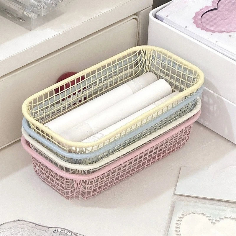 Metal Wire Storage Basket – Desk, Kitchen & Home Organizer Wire Storage Basket Babs