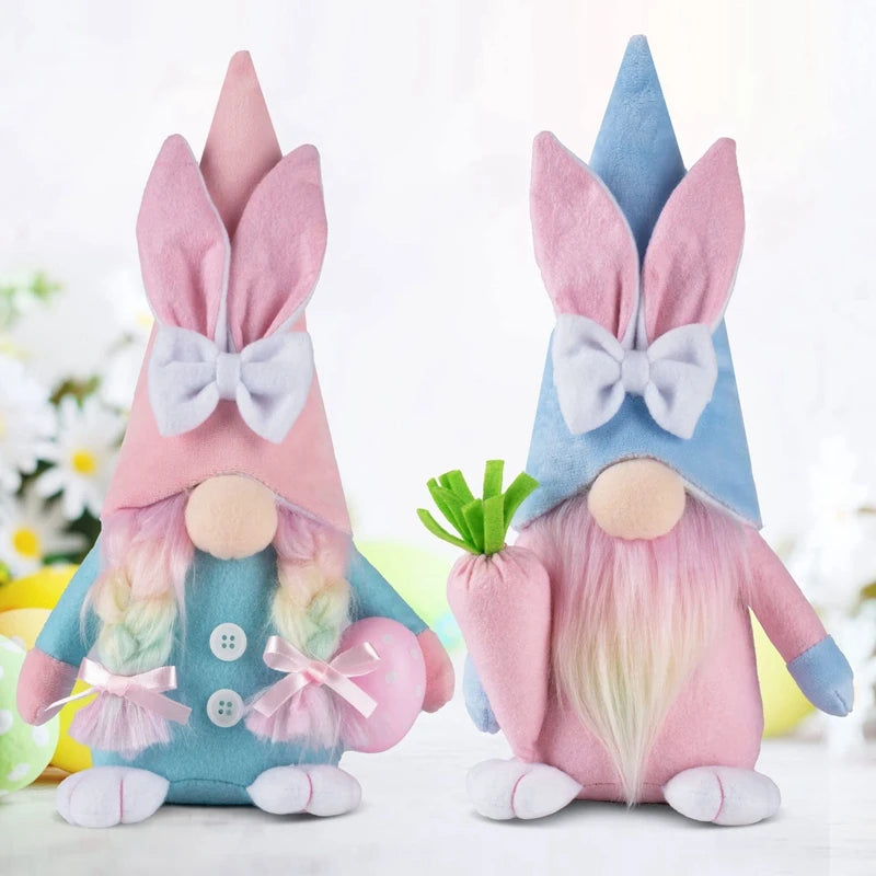 Easter Faceless Gnome Rabbit Doll – Spring Bunny Ornament Easter Gnome Ornament Babs