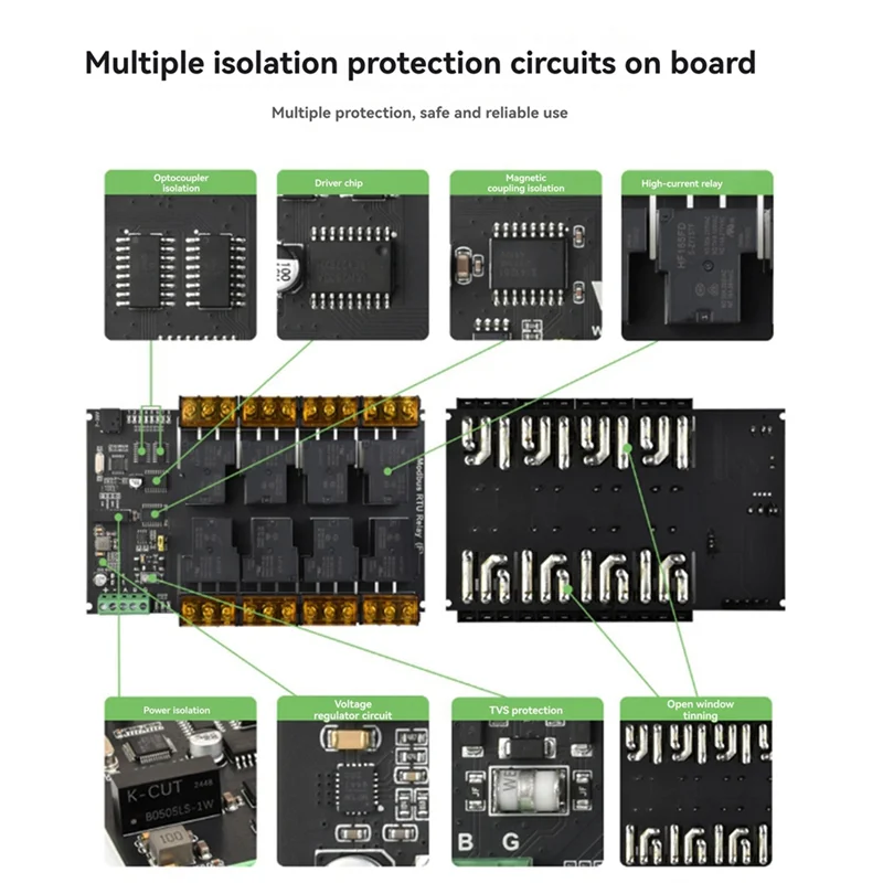 8-Channel RS485 Relay Module Modbus RTU 30A | Industrial Industrial Relay Module Babs