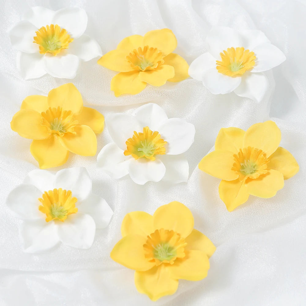 Narcissus Silk Artificial Flowers 10/20Pcs – Wedding & Home Decor Artificial Silk Flowers Babs