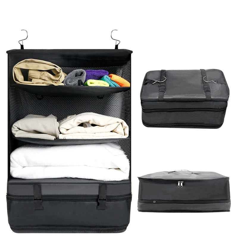3-in-1 Hanging Travel Clothes Organizer Bag | Large Capacity Travel Organizer Bag Babs