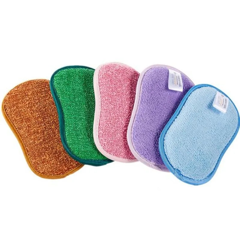 5-Pack Microfiber Dish Sponge Scrubbers – Kitchen Cleaning Set Kitchen Sponge Scrubbers Babs