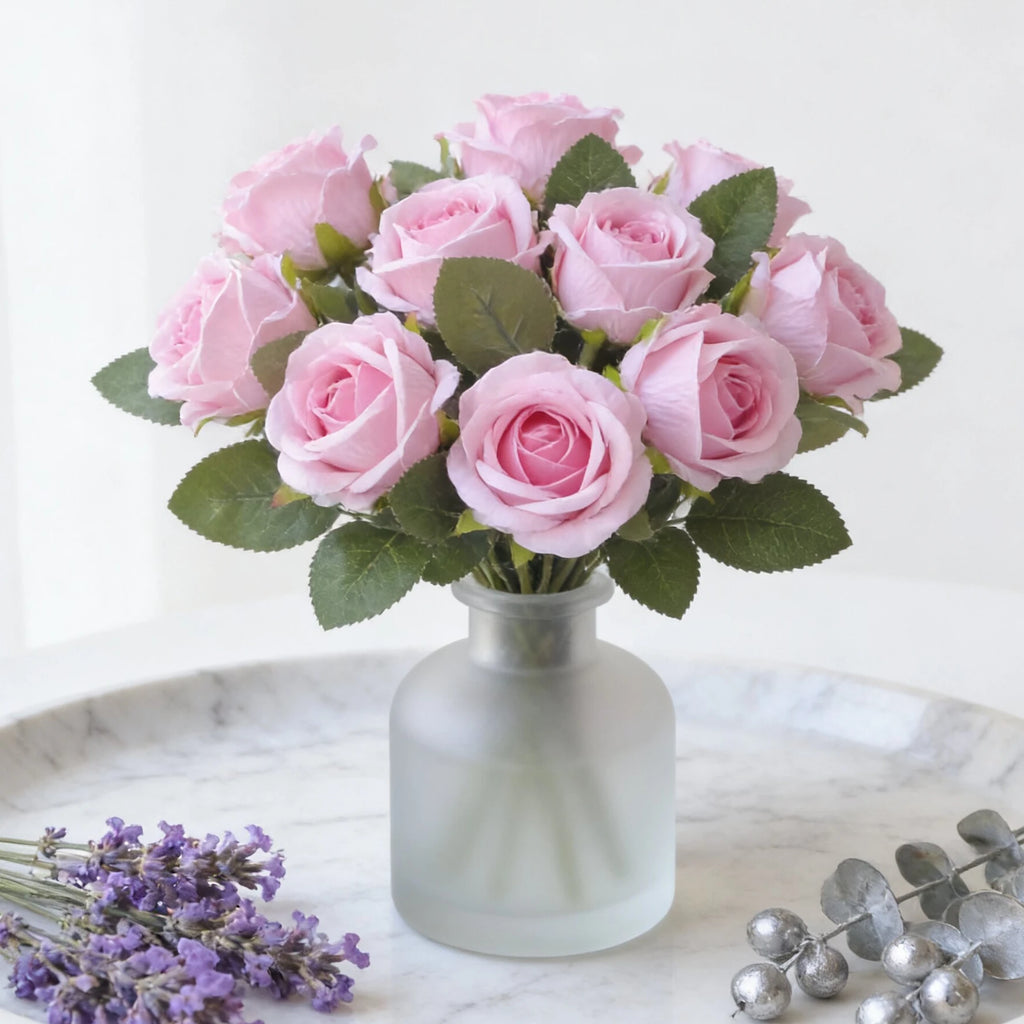6-Bundle Artificial Colorful Rose Bouquet – Wedding & Home Décor Artificial Flower Bouquet Babs