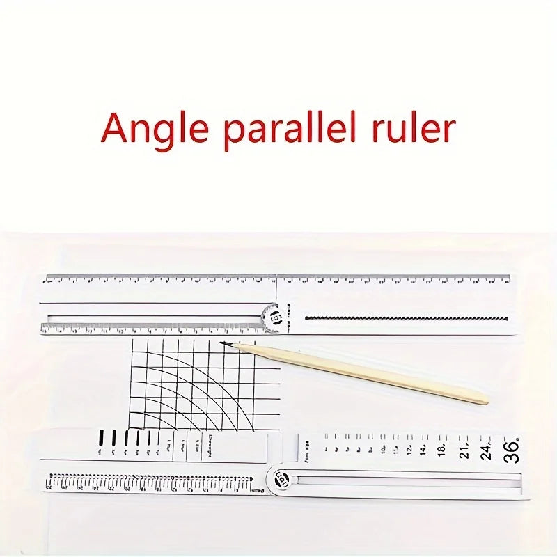 Folding Geometric Ruler – Angles, Circles & Math Drawing Tool Geometric Drafting Ruler Babs