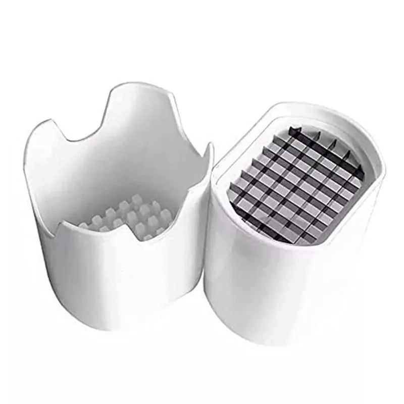 French Fry Cutter & Veggie Dicer – Stainless Steel Chopper Vegetable Dicer Babs white