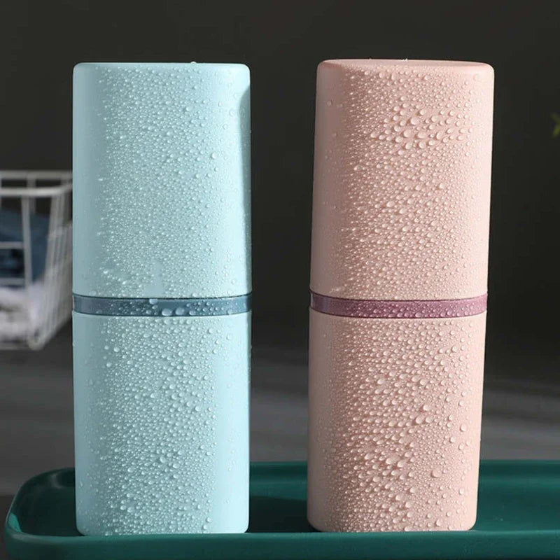 Portable Travel Toothbrush Holder Case & Mouthwash Cup Toothbrush Travel Case Babs