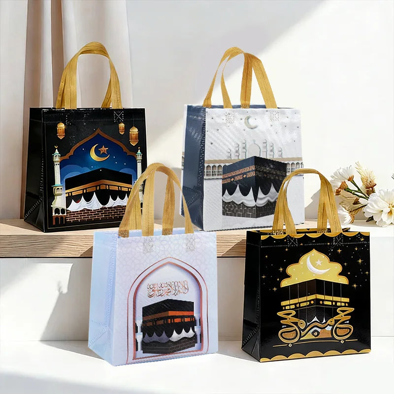 Eid Mubarak Gift Bags 4–12Pcs Nonwoven Ramadan Treat Bags Festival Gift Bags Babs