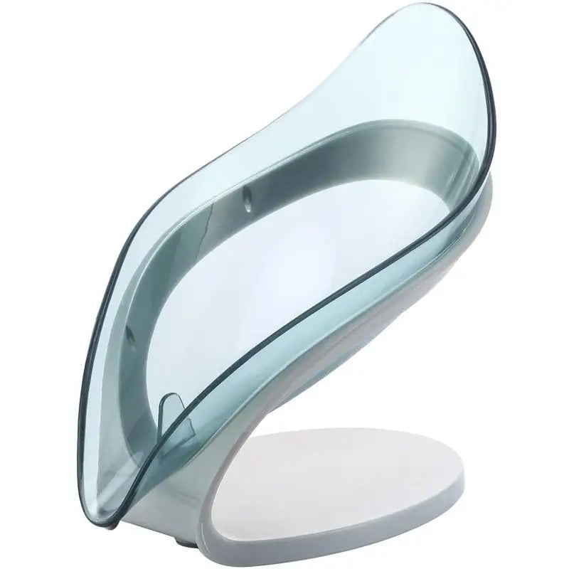 Leaf Shape Soap Dish with Drainage | Bathroom Soap Holder Tray Soap Dish Holder Babs Blue
