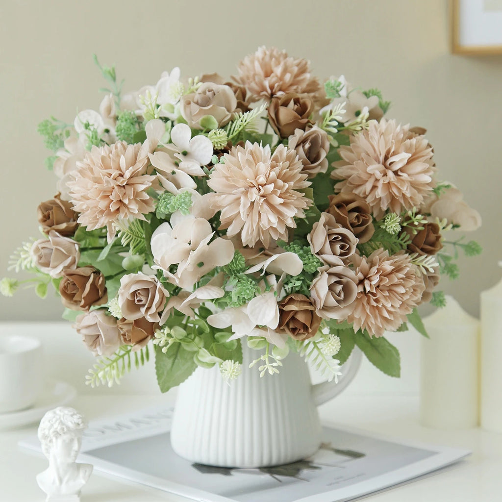 Artificial Silk Rose Bouquet – Wedding & Home Décor Gift Artificial Silk Flowers Babs