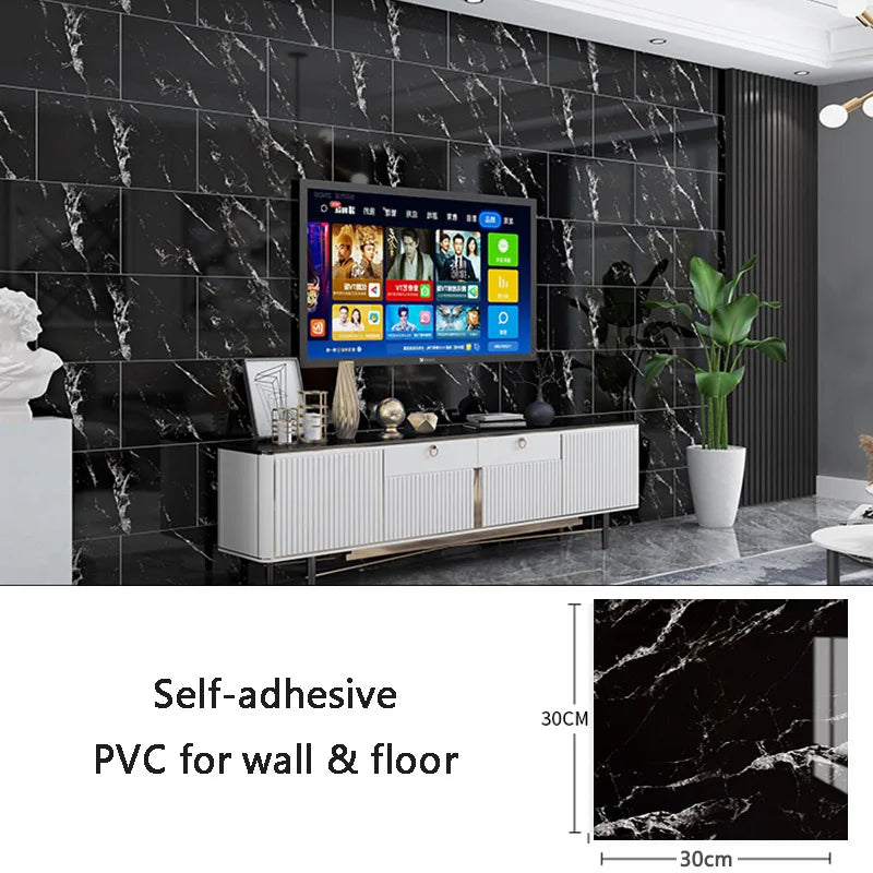 Self-Adhesive Marble PVC Floor & Wall Stickers 30x30cm Wall & Floor Stickers Babs ELS-011 10pcs-30x30cm