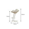 Nordic Petal Dining Chair – Modern Fabric Upholstered Home Chair Dining Chair Babs White-70CM