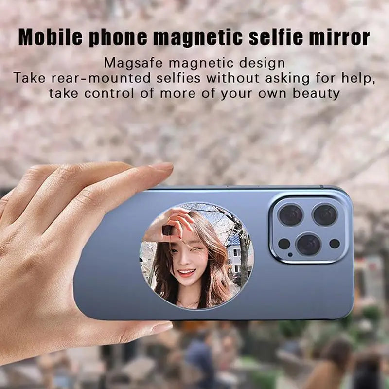 Magnetic Convex Selfie Mirror for Vlogging & Streaming Selfie Mirror Accessory Babs