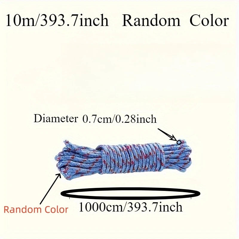 10M Nylon Clothesline – Indoor, Outdoor & Camping Rope Nylon Clothesline Rope Babs