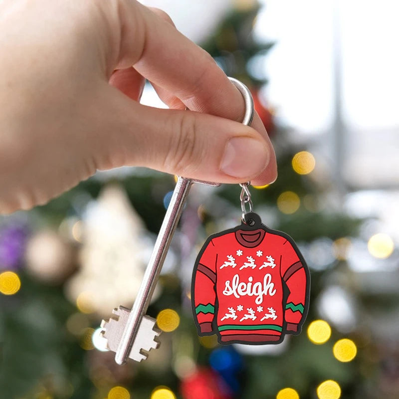 12Pcs Christmas Keychain Ornaments – Festive Xmas Pendants Christmas Keychain Set Babs