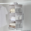 Foldable Hanging Closet Organizer – Clothes, Bags & Shoes Closet Hanging Organizer Babs 3 Floors